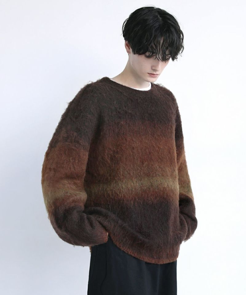 Border Gradation Mohair Knit | EPIC