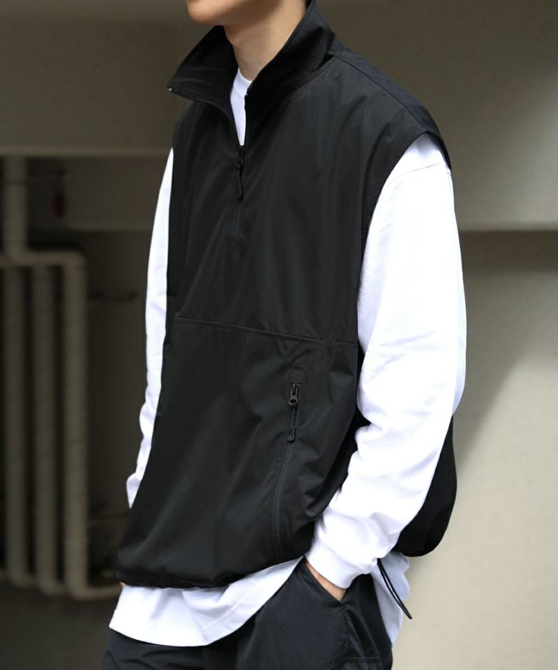 ジャケット/アウターHalf Zip City Vest(epc230699-M-BLACK